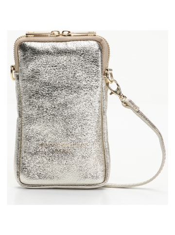 maison héritage PARIS Leder-Handytasche  "Laila" in Gold - (B)11 x (H)18 cm