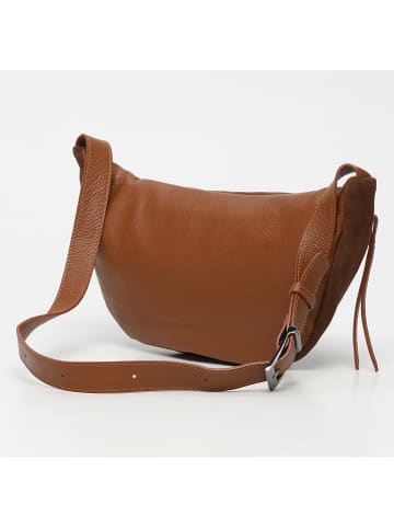 maison héritage PARIS Skórzana saszetka "Rachel" w kolorze jasnobrązowym - 34 x 17 cm