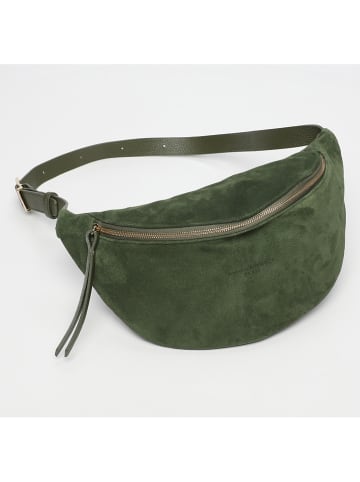 maison héritage PARIS Leder-Brustbeutel "Rachel" in Khaki - (B)34 x (H)17 cm