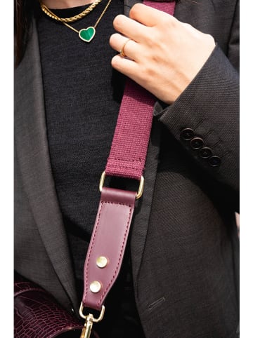 maison héritage PARIS Leder-Umhängetasche "Monica" in Bordeaux - (B)23 x (H)14 x (T)7 cm