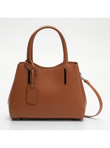 maison héritage PARIS Skórzana torebka "Carla" w kolorze karmelowym - 32,5 x 25 x 11 cm