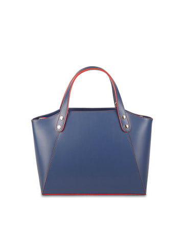 maison héritage PARIS Leder-Henkeltasche "Parl" in Blau - (B)29,5 x (H)23,5 x (T)12 cm