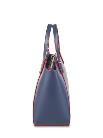 maison héritage PARIS Skórzana torebka "Parl" w kolorze niebieskim - 29,5 x 23,5 x 12 cm