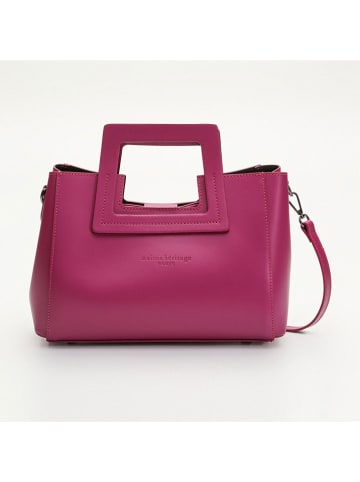 maison héritage PARIS Skórzana torebka "Jini" w kolorze różowym - 30 x 22 x 10 cm
