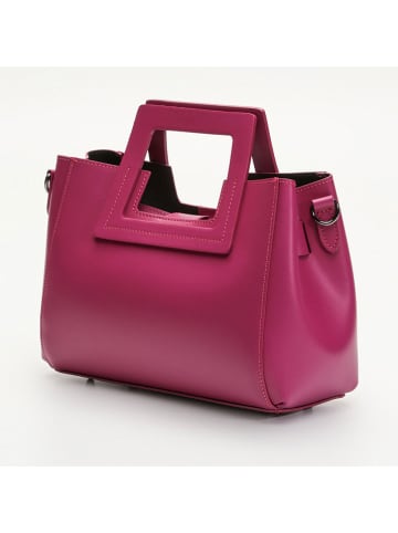 maison héritage PARIS Skórzana torebka "Jini" w kolorze różowym - 30 x 22 x 10 cm