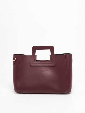 maison héritage PARIS Leder-Henkeltasche "Jane" in Bordeuax - (B)34 x (H)26 x (T)11.5 cm