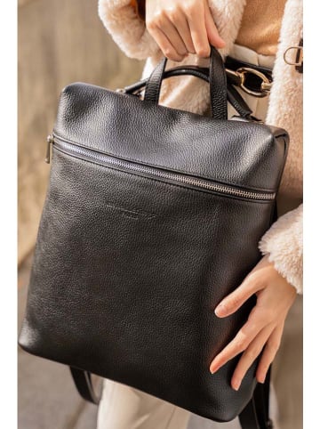 maison héritage PARIS Leder-Rucksack "Livia" in Schwarz - (B)32 x (H)35 x (T)12 cm