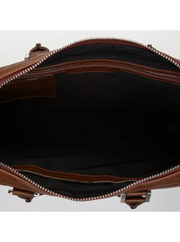 maison héritage PARIS Skórzana aktówka "Leo" w kolorze brązowym - 40 x 29,5 x 7,5 cm