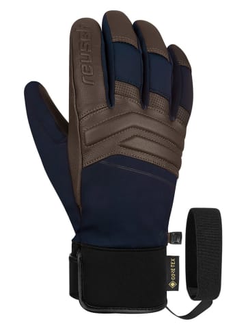 Reusch Rękawiczki funkcyjne "Jupiter GORE-TEX" w kolorze granatowo-brązowym