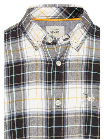 Camel Active Koszula w kolorze czarno-kremowo-żółtym