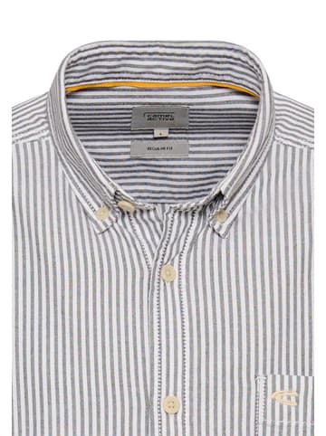 Camel Active Hemd in Weiß/ Grau