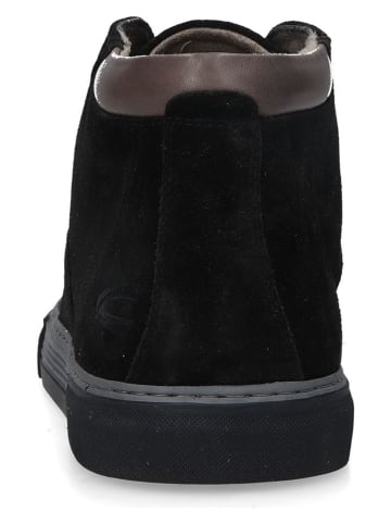 Camel Active Leder-Sneakers in Schwarz