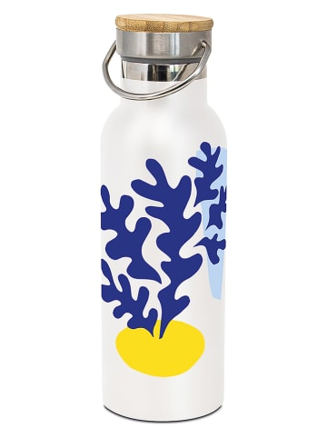 ppd Butelka termiczna "Maritime Plant" w kolorze biało-niebieskim - 500 ml