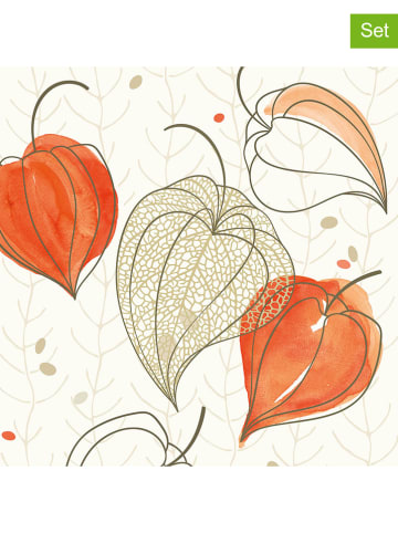 ppd Serwetki (40 szt.) "Autumn Shine" w kolorze beżowo-pomarańczowym