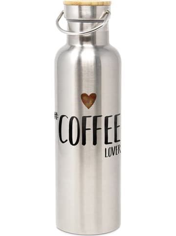 ppd Butelka termiczna "Coffee Lover" w kolorze srebrnym - 750 ml