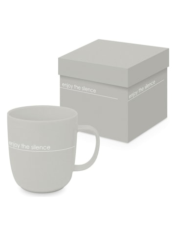 ppd Kubek jumbo "Pure silence" w kolorze szarym - 400 ml