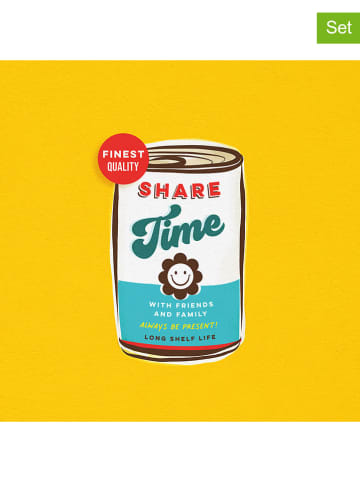 ppd Serwetki (40 szt.) "Share Time" w kolorze żółto-miętowym