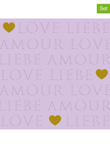 ppd Serwetki (40 szt.) "Love Letters" w kolorze fioletowym