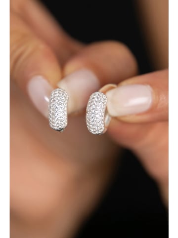 Miu Silver Zilveren oorringen met edelstenen