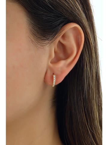 Miu Silver Vergold. Creolen mit Edelsteinen