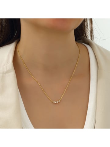 Miu Silver Vergulde ketting met edelstenen - (L)42 cm