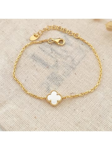 Miu Silver Vergulde armband met parelmoer