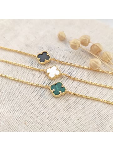 Miu Silver Vergold. Armkette mit Perlmutt