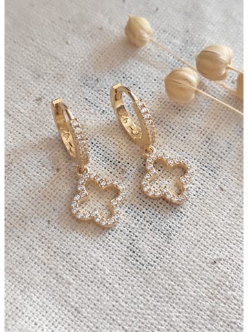 Miu Silver Pozłacane kolczyki z cyrkoniami