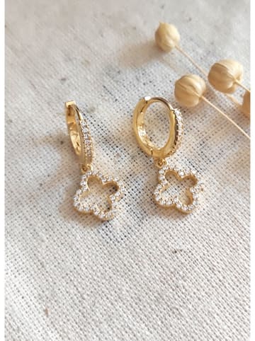 Miu Silver Pozłacane kolczyki z cyrkoniami