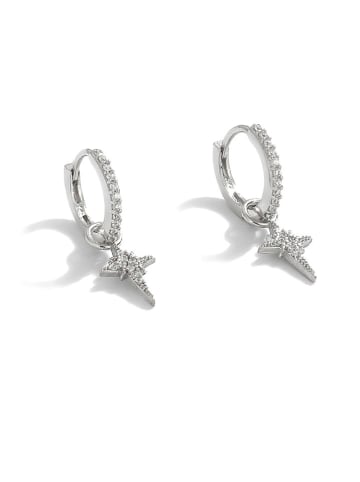 Miu Silver Zilveren creolen met edelstenen