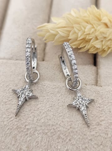 Miu Silver Zilveren creolen met edelstenen