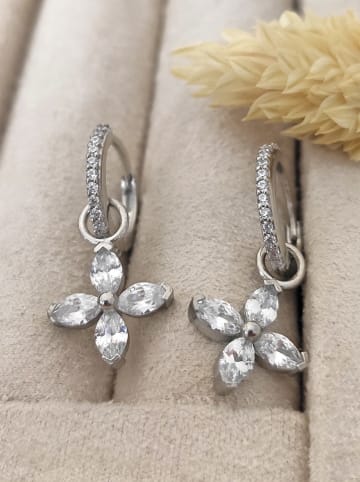 Miu Silver Zilveren creolen met edelstenen