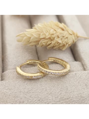 Miu Silver Vergold. Creolen mit Edelsteinen