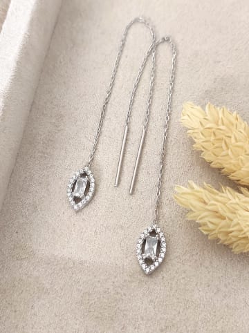 Miu Silver Zilveren oorhangers met edelstenen