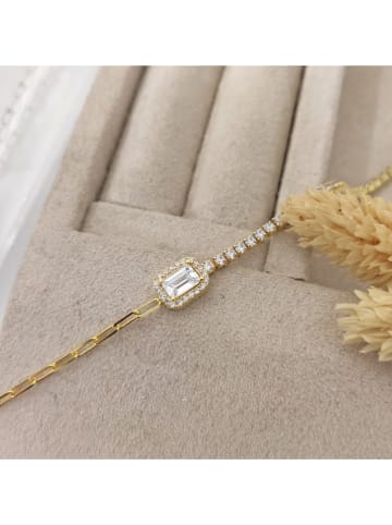 Miu Silver Vergulde armband met edelstenen