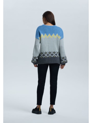 LUHTA Trui "Heikka" lichtblauw/blauw
