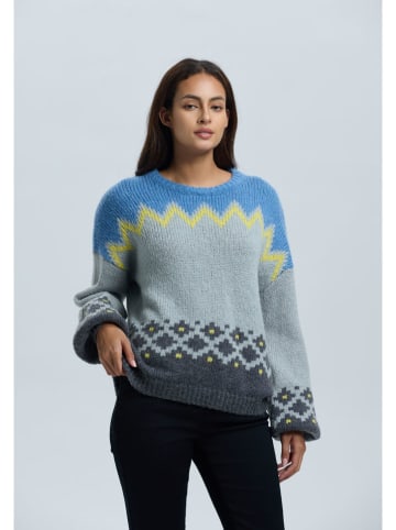 LUHTA Sweter "Heikka" w kolorze błękitno-niebieskim