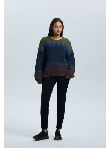 LUHTA Trui "Heikka" donkerblauw/kaki