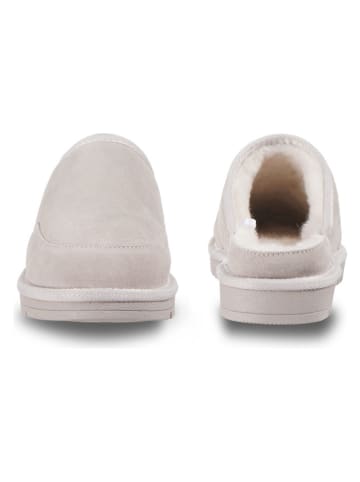 LUHTA Skórzane kapcie "Hupsu" w kolorze kremowym