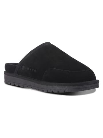 LUHTA Leren pantoffels "Hupsu" zwart