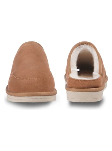 LUHTA Leder-Hausschuhe "Hupsu" in Hellbraun