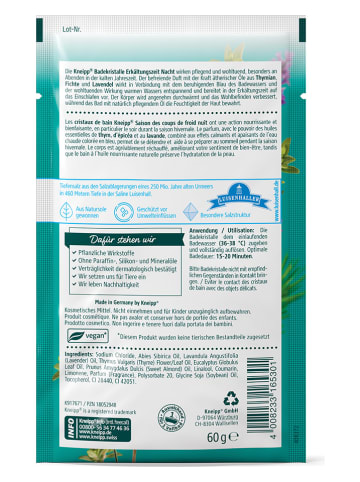 Kneipp 12er-Set: Badekristalle "Erkältungszeit Nacht", je 60 g