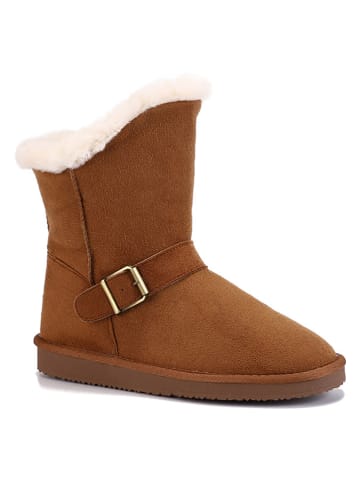 ISLAND BOOT Winterboots "Coral" in Hellbraun