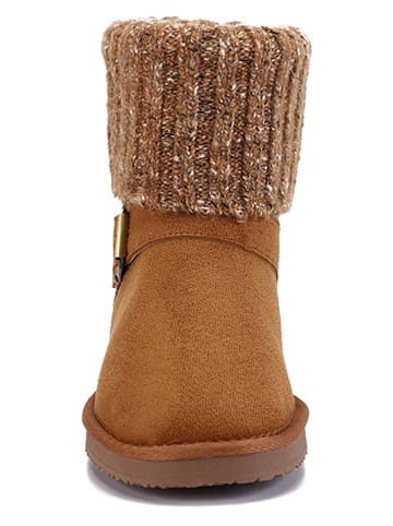 ISLAND BOOT Botki zimowe "Kourtney" w kolorze jasnobrązowym