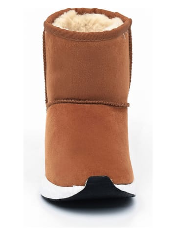 ISLAND BOOT Skórzane botki zimowe "Spotty" w kolorze jasnobrązowym