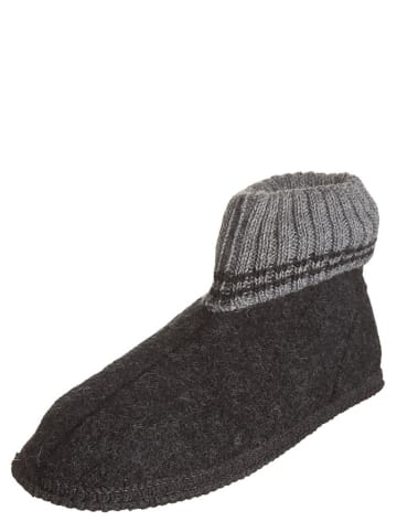 kitz-pichler Wollfilz-Hüttenschuhe "Kauns" in Schwarz/ Grau