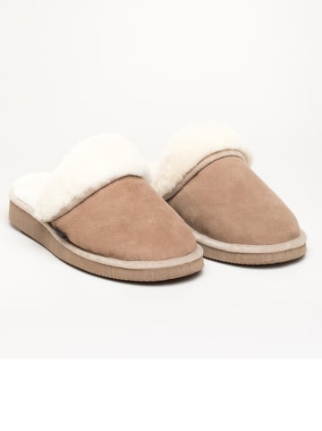 kitz-pichler Leder-Hausschuhe "Pala" in Hellbraun