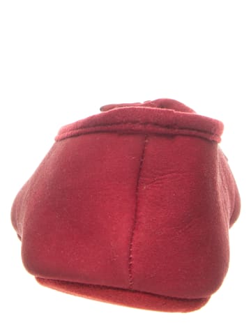 kitz pichler Pantoffels met lamsvacht "Sabrina" rood