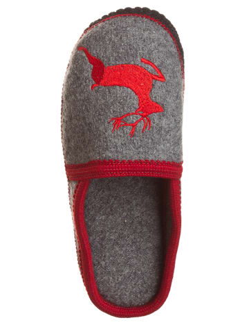 kitz-pichler Pantoffels "Virgen" grijs/rood