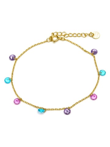 Luxenter Beschicht. Armkette mit Edelsteinen